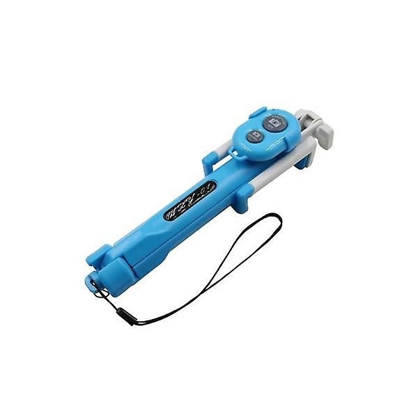 Camera Phone Accessories |  Foldable Bluetooth Shutter Selfie Stick + Tripod Pole Smartphone Remote Control Stand Camera Phone Accessories Blue