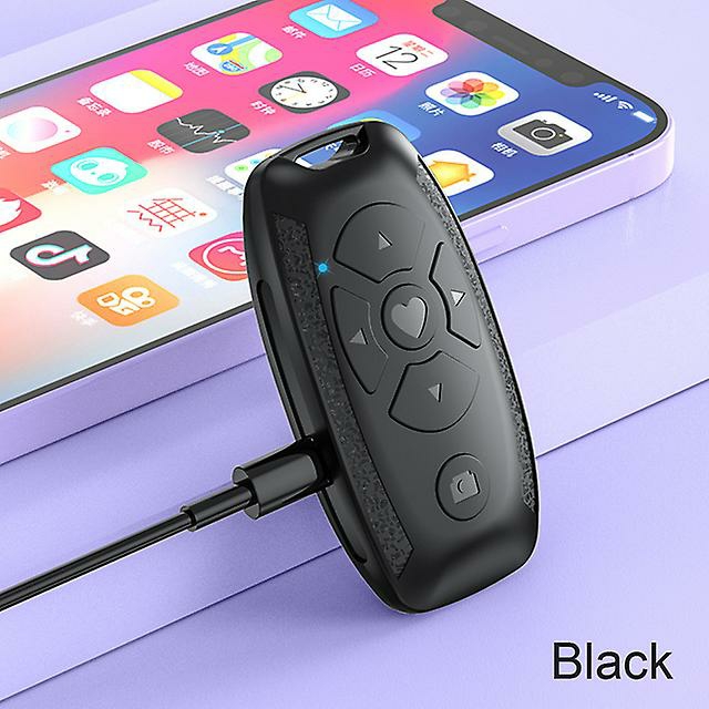 Camera Phone Accessories |  Universal Mobile Phone Selfie Camera Shutter Bluetooth-Compatible Remote Control Button Buit-In Battery Rechargeable Controller Camera Phone Accessories Black