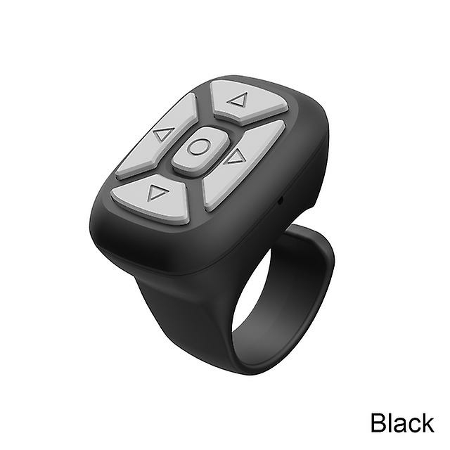 Camera Phone Accessories |  Wireless Bluetooth Ring Remote Control Portable Fingertip Selfie Video Controller Automatic Page Turner Browsing For Phone Camera Phone Accessories Black