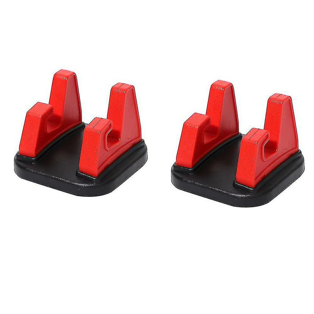 Phone Stands |  2Pcs Cell Phone Holder, Car Dashboard Anti-Slip Mat Rubber Bracket Universal Silicone Car Phone Protector Holder, Red Phone Stands Phone Stands