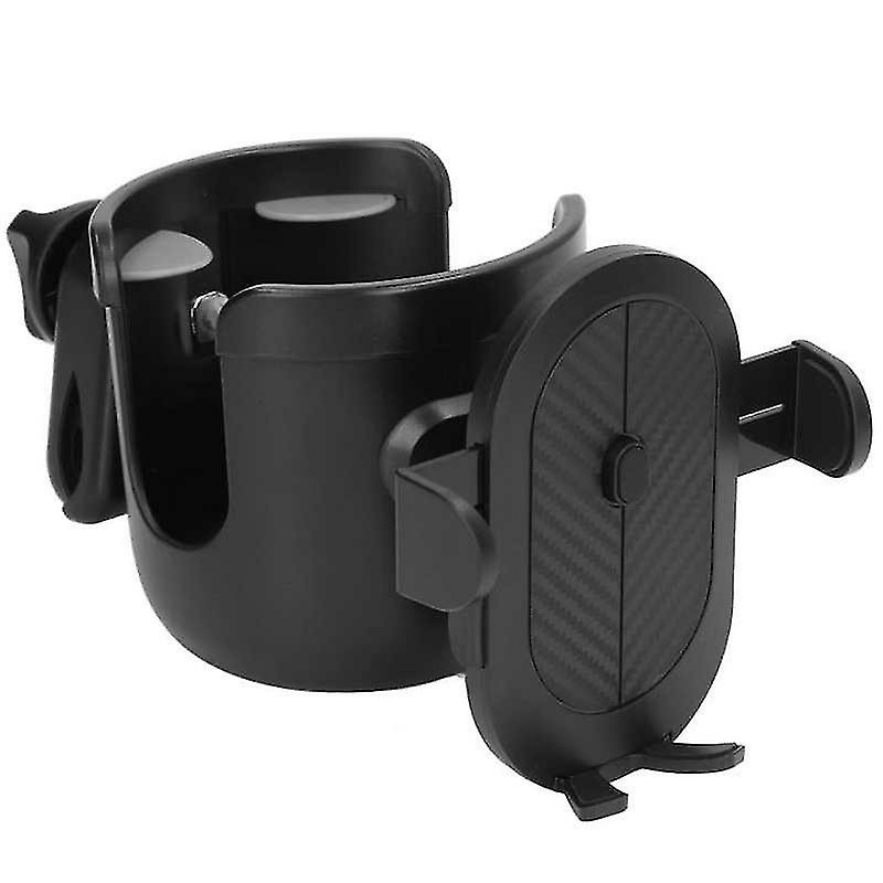 Phone Stands |  Black Stroller Cup Holder 360 Degrees Rotation Universal Drinks Holder With Phone Mount For Trolleys Wheelchairs Phone Stands Phone Stands