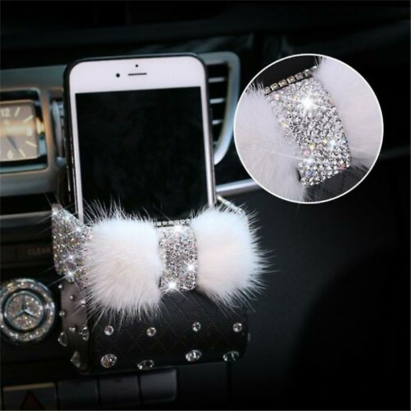 Phone Stands |  Bling Diamond Crystal Car Mobile Phone Holder Storage Box Car Decor Accessories Phone Stands Black