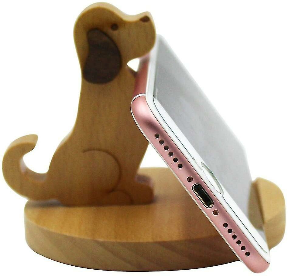 Phone Stands |  Cute Dog Cell Phone Holder Stand, Wooden Smartphone Desk Holder Phone Stands Phone Stands