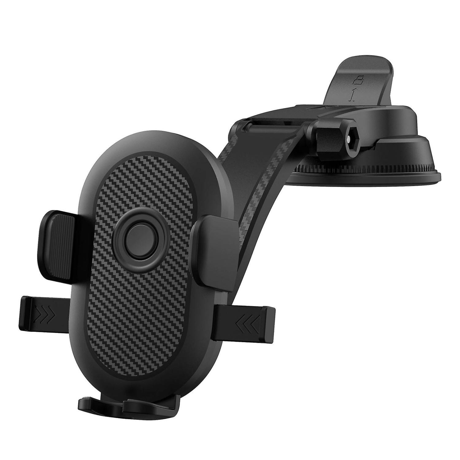 Phone Stands |  Double Locking Suction Cup Car Dashboard Stand, Black Phone Stands Black