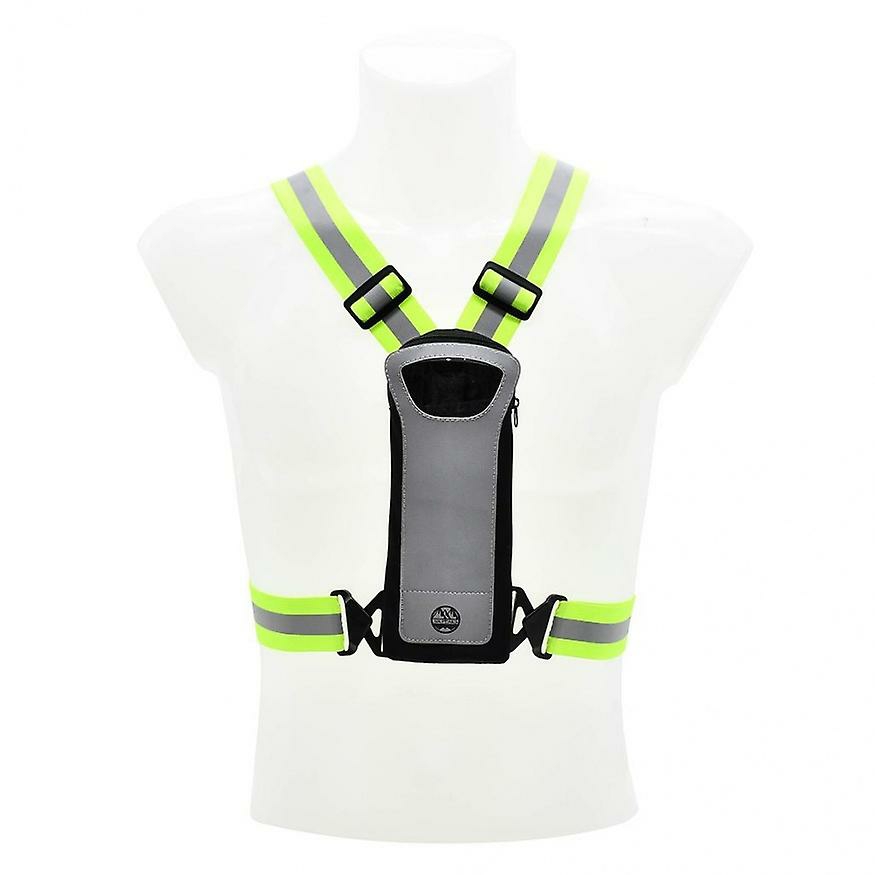 Phone Stands |  Led Reflective Vest With Phone Holder | Neon Yellow|Reflective Silver Phone Stands Neon Yellow/Reflective Silver