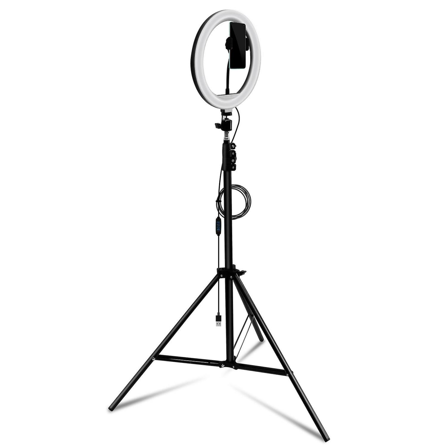 Phone Stands |  Ring Light 26Cm 3 Lights With Rotating Phone Holder Adjustable Tripod Phone Stands Black