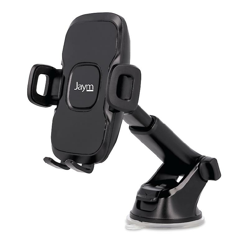 Phone Stands |  Smartphone Car Holder With Telescopic Arm And Suction Cup Attachment, Black Phone Stands Black