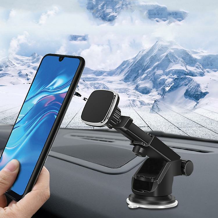 Phone Stands |  Telescopic Suction Cup Magnetic Suction Car Navigation Desktop Phone Bracket(Black) Phone Stands Phone Stands