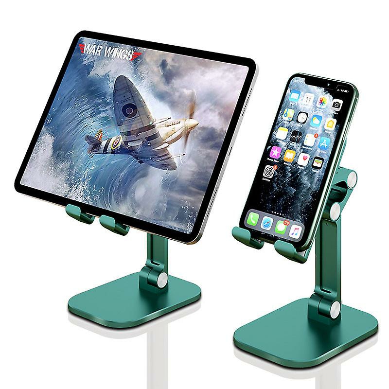 Phone Stands |  Three Sections Foldable Desk Mobile Phone Holder For Iphone Ipad (Green) Phone Stands Phone Stands