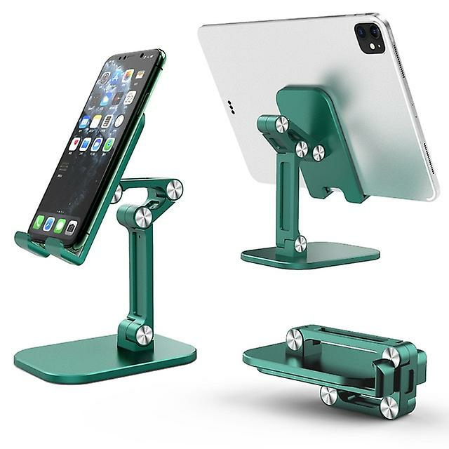 Phone Stands |  Three Sections Foldable Desk Mobile Phone Holder For Iphone Ipad Tablet Flexible Table Desktop Adjustable Cell Smartphone Stand Phone Stands Green