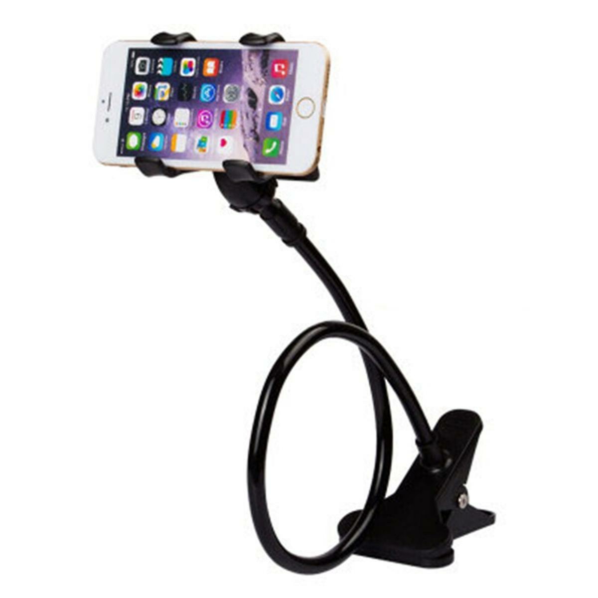 Phone Stands |  Universal Lazy Bracket Mobile Phone Holder Gooseneck Stand Stents Flexible Bed Desk Table Clip Bracket For Smartphone Holder Phone Stands Black