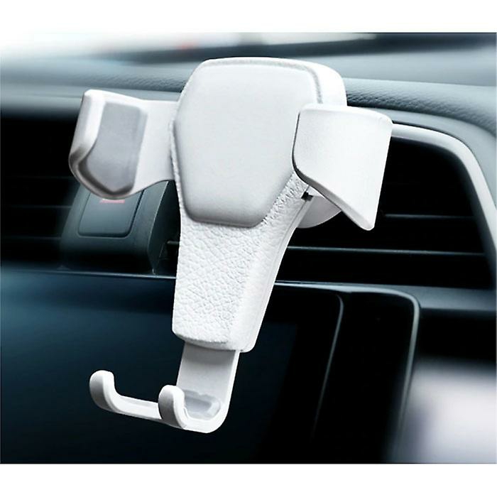 Phone Stands |  Universal Phone Holder Car With Air Grille Clip – Gravity Dashboard Smartphone Holder White Phone Stands Phone Stands