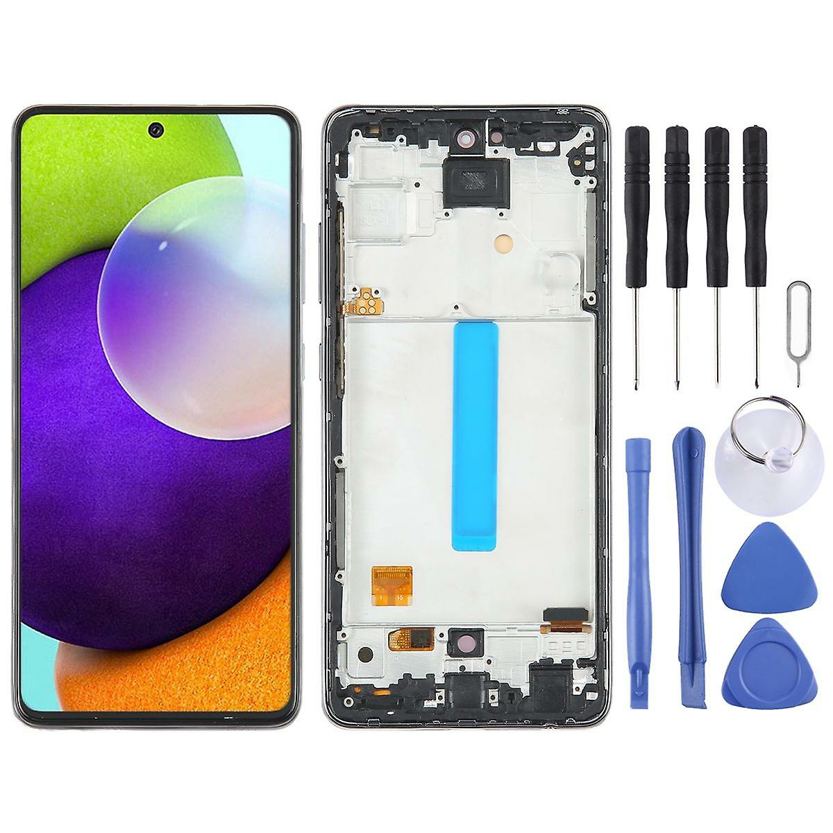 Replacement Phone Parts |  Für Samsung Galaxy A52 4G Oled Lcd Display Einheit Mit Rahmen Touch Ersatzteil Reparatur Schwarz Replacement Phone Parts Replacement Phone Parts