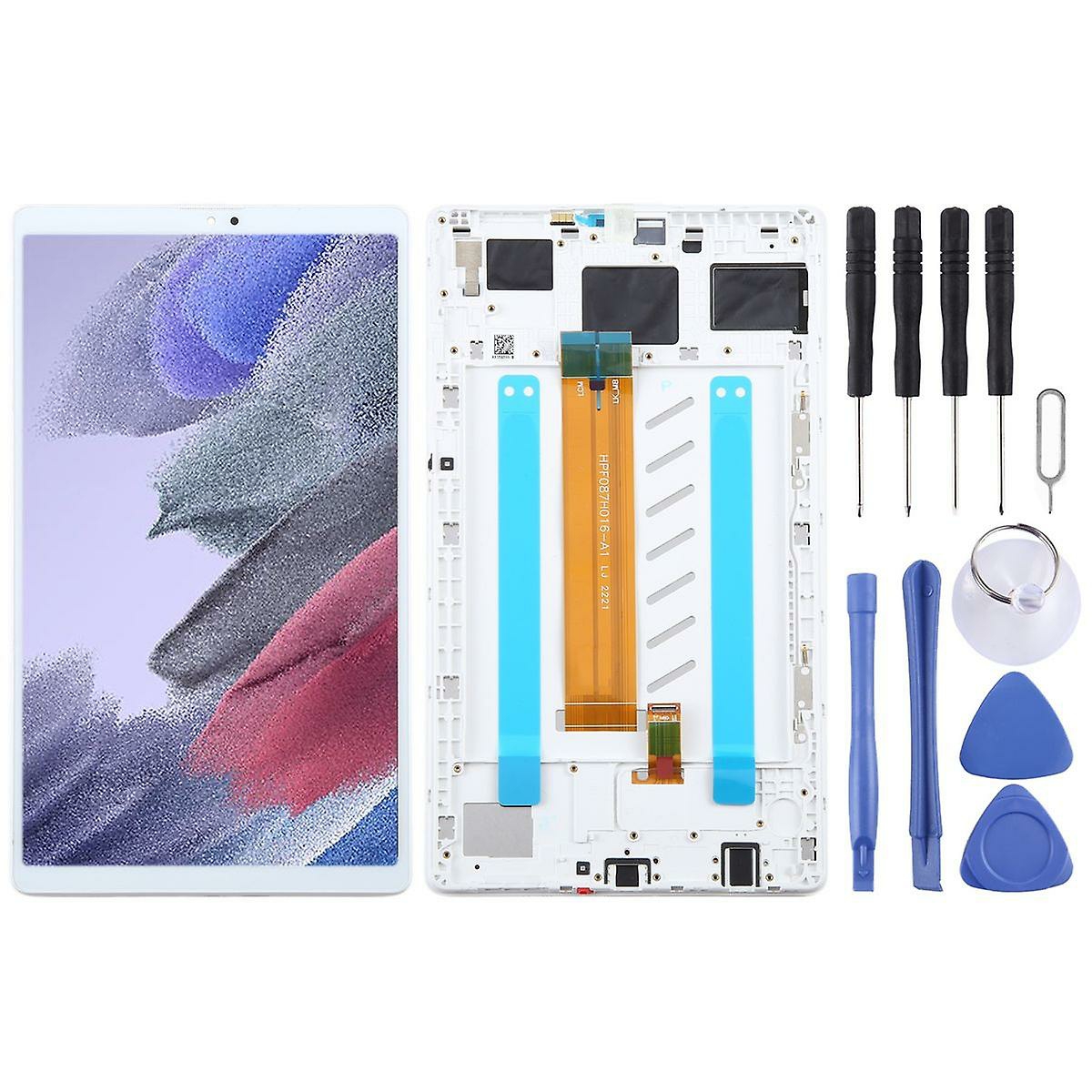 Replacement Phone Parts |  Für Samsung Galaxy Tab A7 Lite Sm-T225 ( Lte ) Full Lcd Screen And Digitizer Weiß Mit Rahmen Glas Display Ersatzteil Replacement Phone Parts Replacement Phone Parts