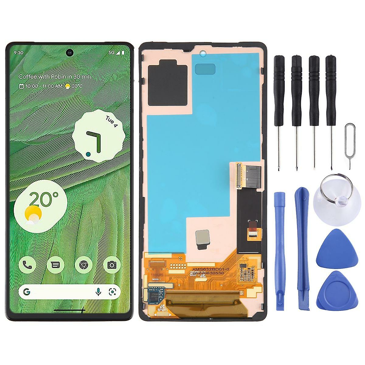 Replacement Phone Parts |  For Google Pixel 7 Oled Lcd Display Unit With Frame Touch Spare Parts Repair Accessories Replacement Phone Parts Black