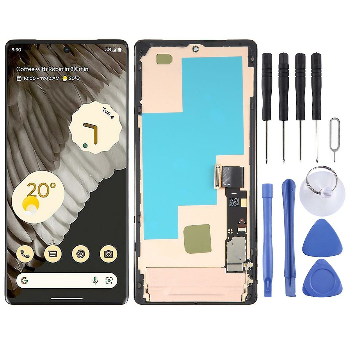 Replacement Phone Parts |  For Google Pixel 7 Pro Oled Lcd Display Unit With Frame Touch Spare Parts Repair Accessories Replacement Phone Parts Black