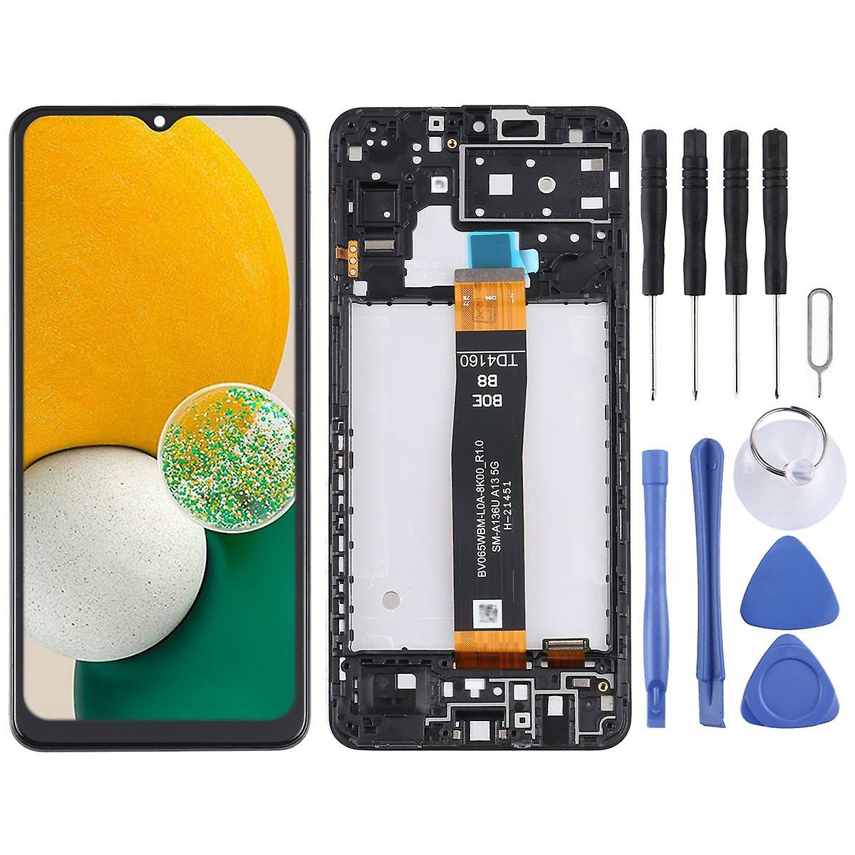 Replacement Phone Parts |  For Samsung Galaxy A13 5G Sm-A136U Display Full Oled Display With Frame Black Spare Part Repair Replacement Phone Parts Black