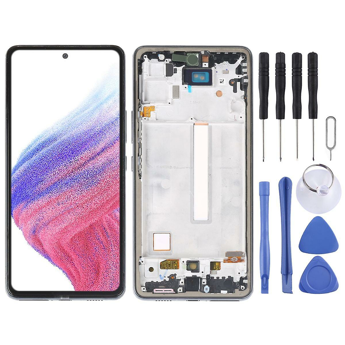 Replacement Phone Parts |  For Samsung Galaxy A53 5G Display Full Lcd With Frame Unit Touch Spare Part Repair Black Replacement Phone Parts Black