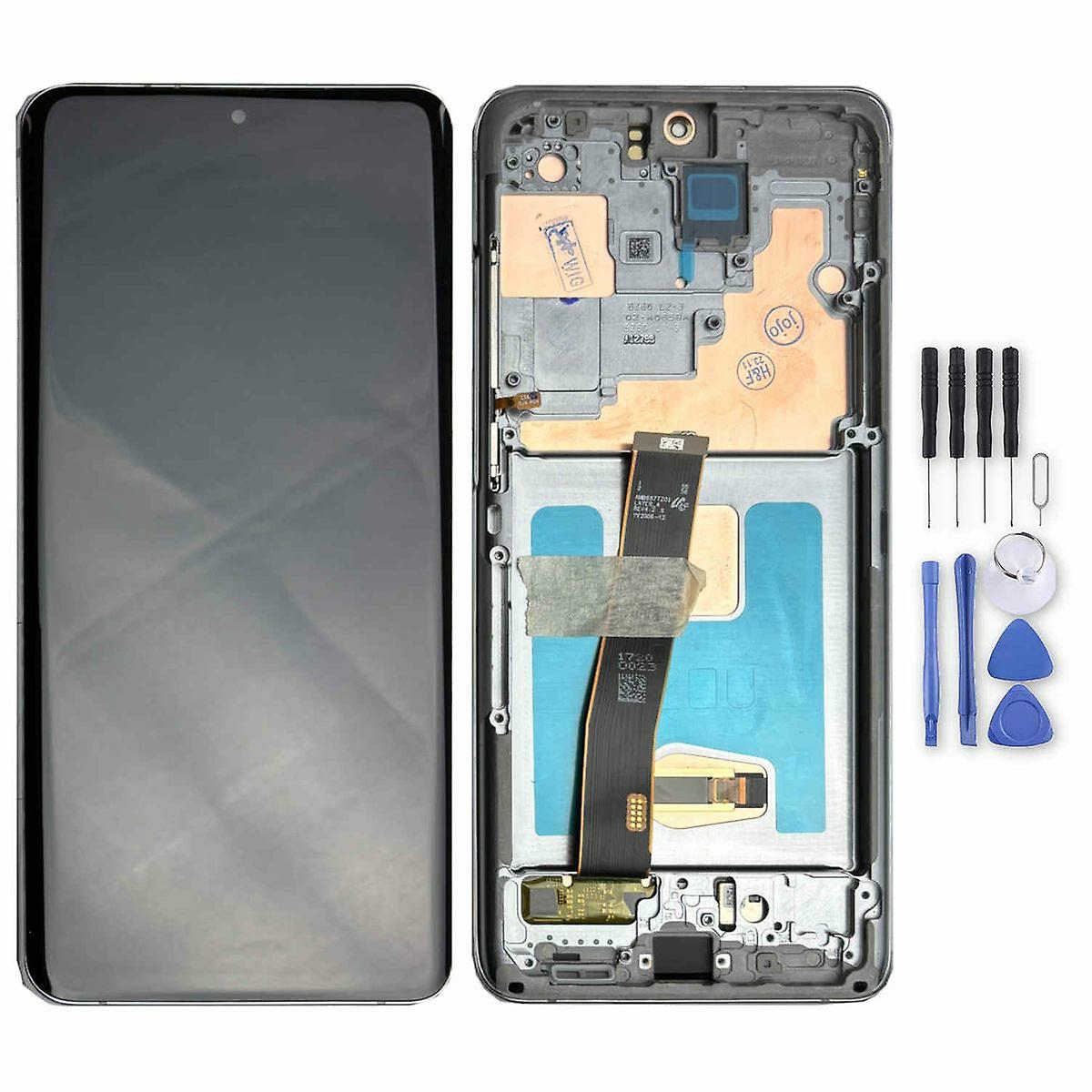 Replacement Phone Parts |  For Samsung Galaxy S20 Ultra Display Full Oled Lcd With Frame Unit Touch Spare Part Repair Black Replacement Phone Parts Black