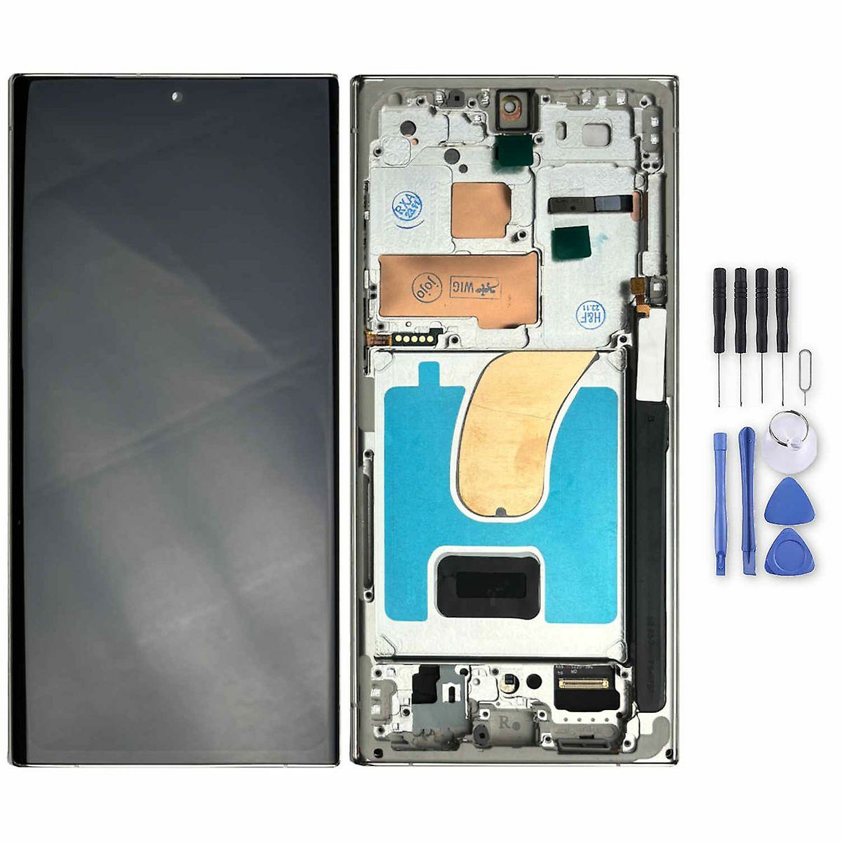 Replacement Phone Parts |  For Samsung Galaxy S23 Ultra 5G Display Full Oled Lcd With Frame Unit Touch Spare Part Repair Silver Replacement Phone Parts Replacement Phone Parts