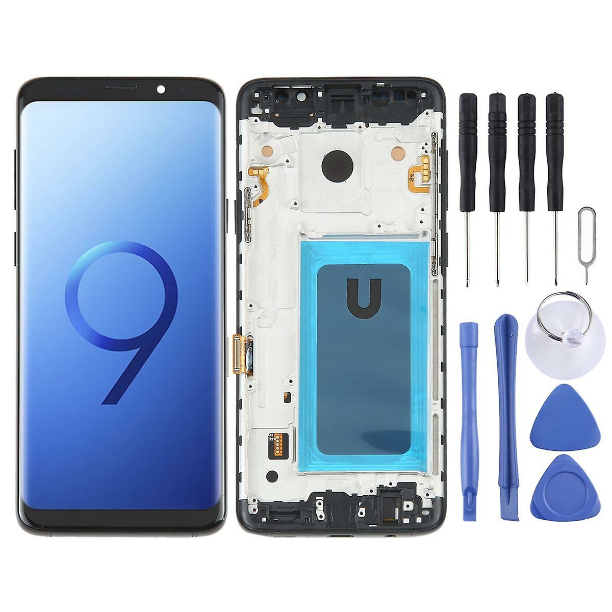 Replacement Phone Parts |  For Samsung Galaxy S9+ Plus G965 Display Full Tft Lcd With Frame Unit Touch Spare Part Repair (Without Fingerprint) Replacement Phone Parts Black