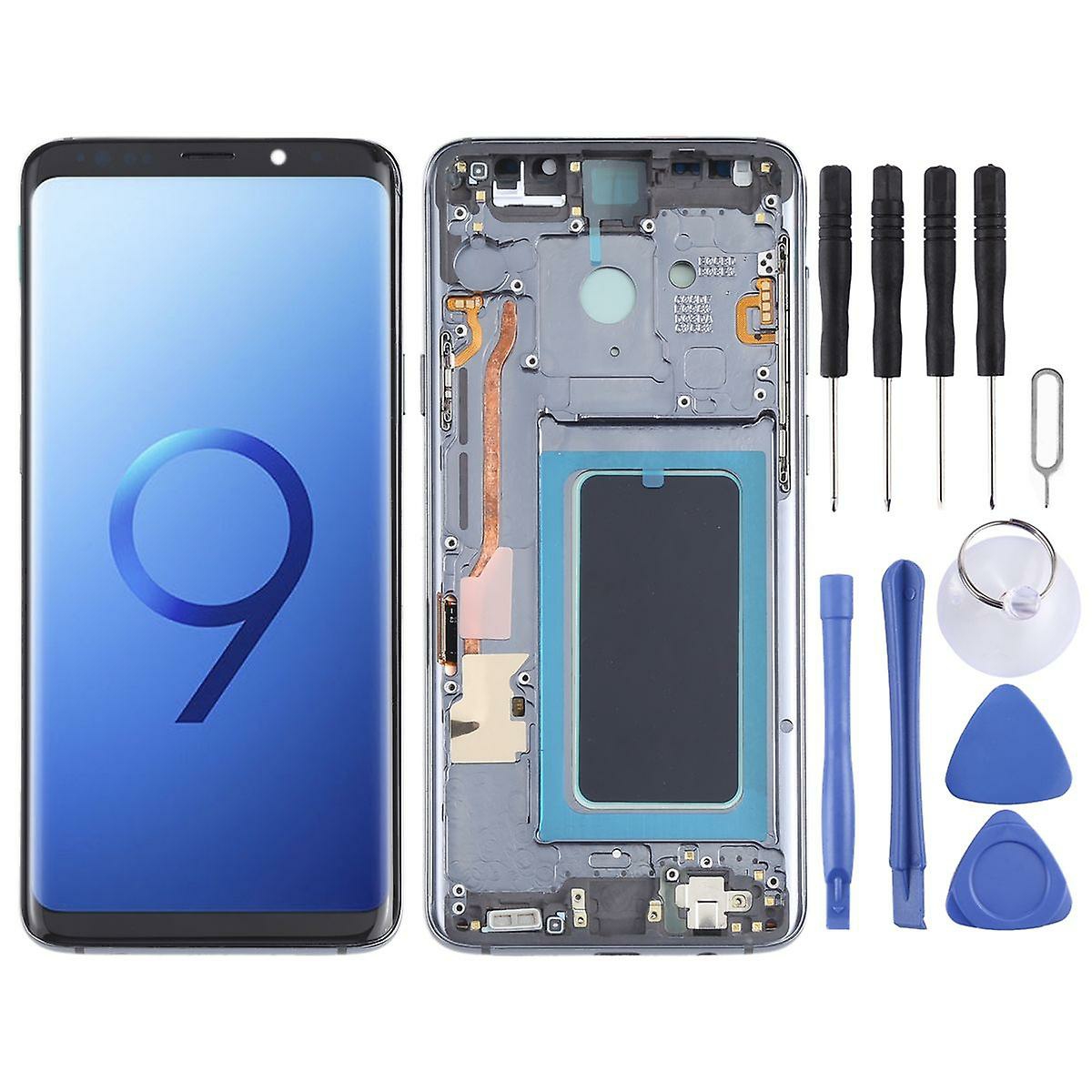 Replacement Phone Parts |  For Samsung Galaxy S9 Plus Sm-G965 Display Full Oled Lcd With Frame Unit Touch Spare Part Repair Grey Replacement Phone Parts Grey