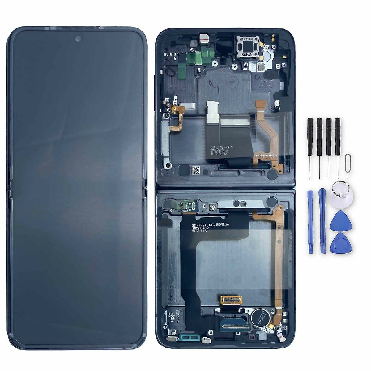 Replacement Phone Parts |  Lcd Display For Galaxy Z Flip4 5G + Touch + Frame Gh82-29440A Gh82-30238A Graphite Replacement Phone Parts Graphite