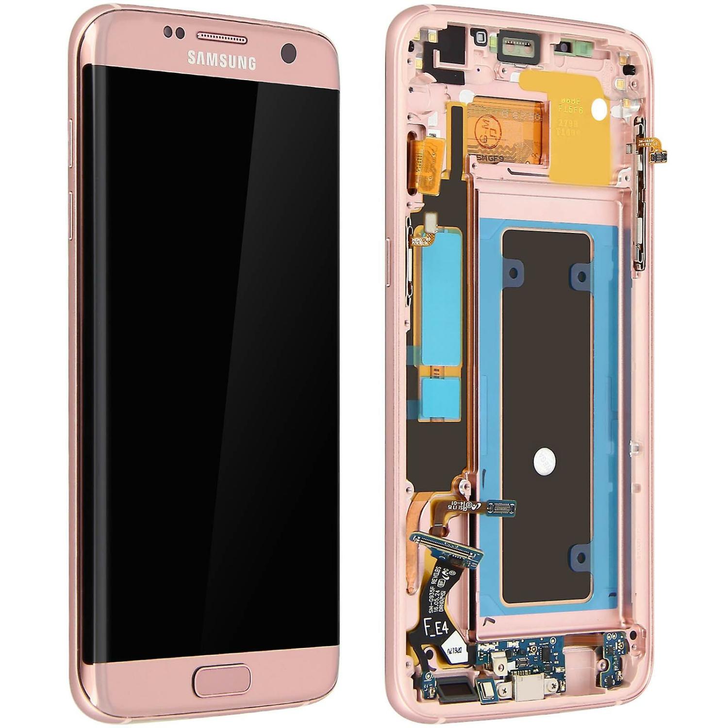 Replacement Phone Parts |  Lcd Replacement Part With Touchscreen For  Galaxy S7 Edge – Pink Replacement Phone Parts Pink