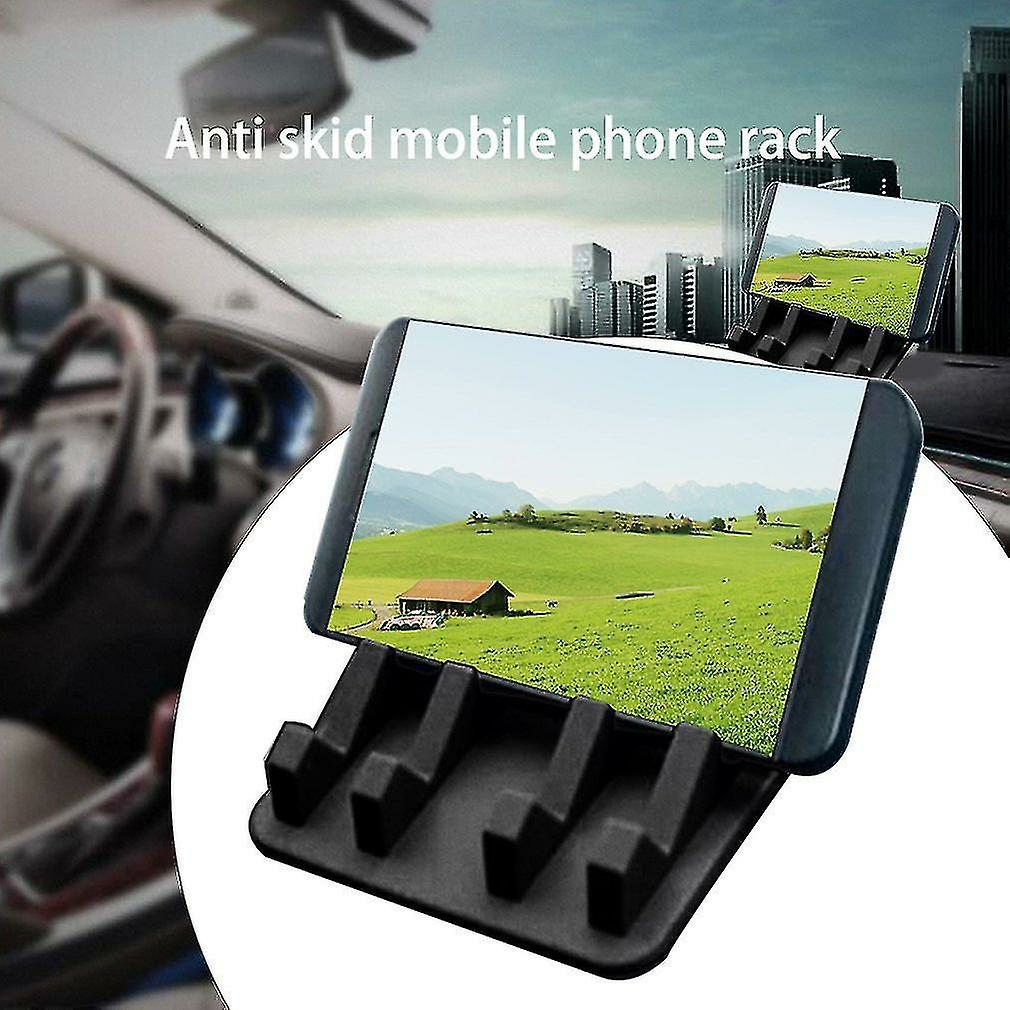 Phone Stands |  Vehicle Mobile Phone Bracket Black Protective Pad Instrument Table Silica Gel Phone Stands Phone Stands